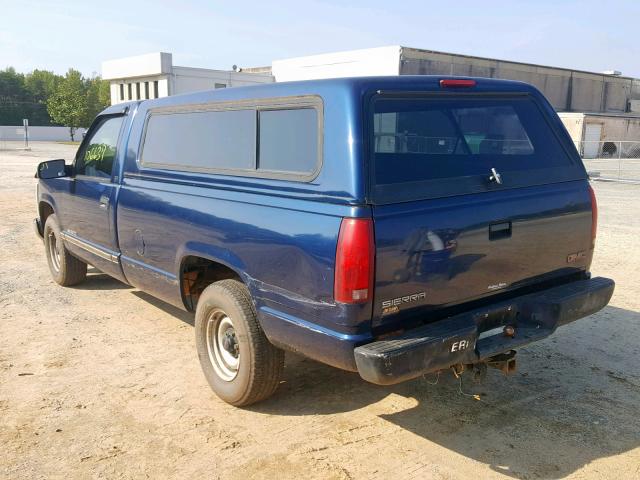 1GTEC14W5WZ553233 - 1998 GMC SIERRA C15 BLUE photo 3