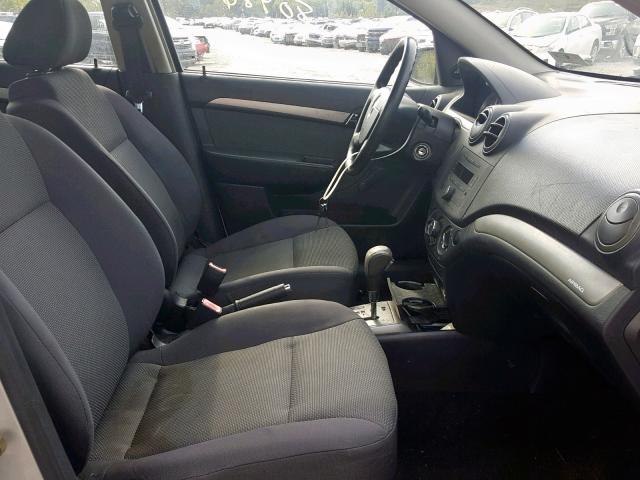 KL1TD56687B127191 - 2007 CHEVROLET AVEO BASE ვერცხლისფერი ფოტო 5