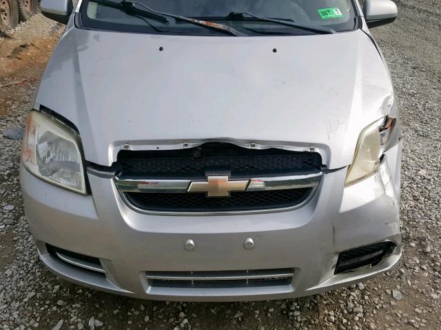 KL1TD56687B127191 - 2007 CHEVROLET AVEO BASE ვერცხლისფერი ფოტო 7