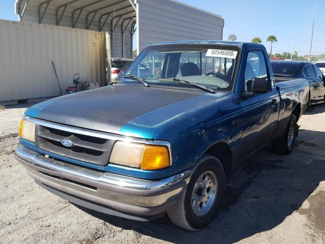 1FTCR10A5VTA65370 - 1997 FORD RANGER GREEN photo 2