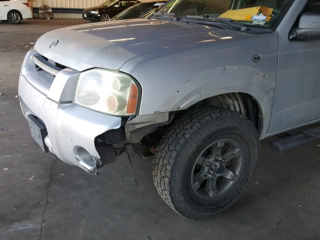 1N6ED27Y04C422143 - 2004 NISSAN FRONTIER C SILVER photo 9