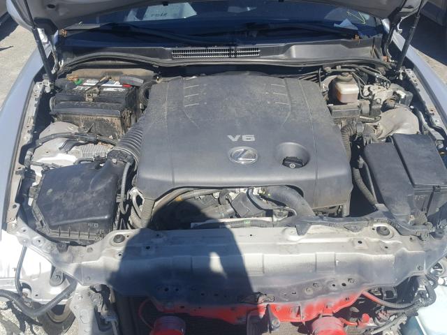 JTHCK262785017838 - 2008 LEXUS IS 250 SILVER photo 7