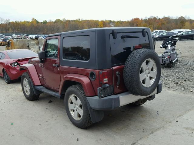 1J8FA54128L513146 - 2008 JEEP WRANGLER S MAROON photo 3