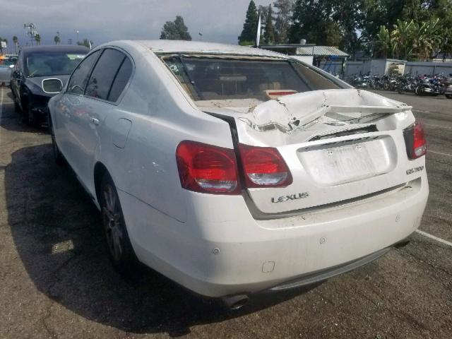 JTHBH96S465008059 - 2006 LEXUS GS 300 WHITE photo 3