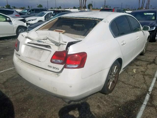 JTHBH96S465008059 - 2006 LEXUS GS 300 WHITE photo 4