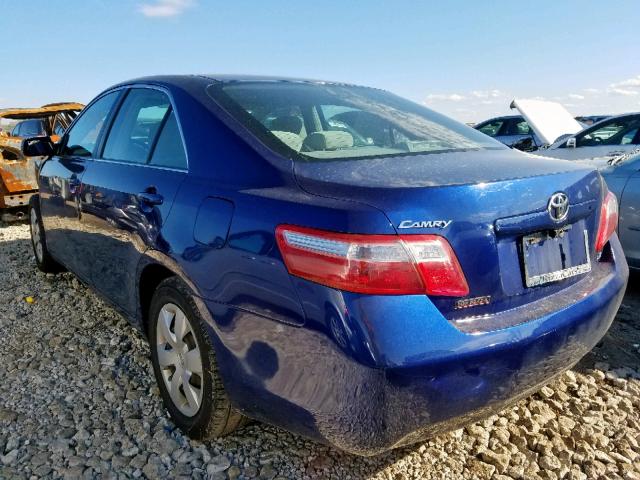 4T4BE46K98R019551 - 2008 TOYOTA CAMRY CE BLUE photo 3