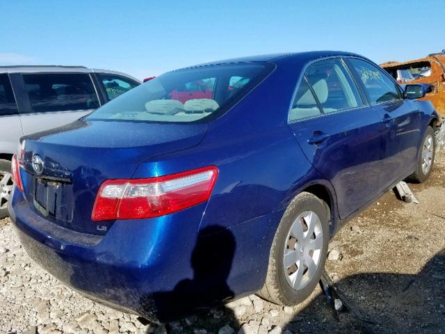 4T4BE46K98R019551 - 2008 TOYOTA CAMRY CE BLUE photo 4