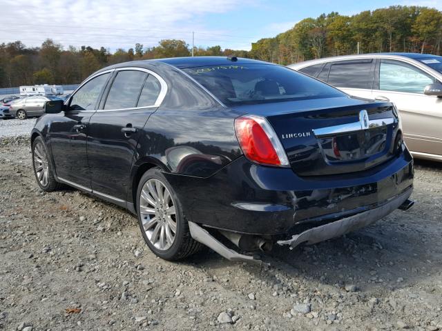 1LNHM93R99G621369 - 2009 LINCOLN MKS BLACK photo 3