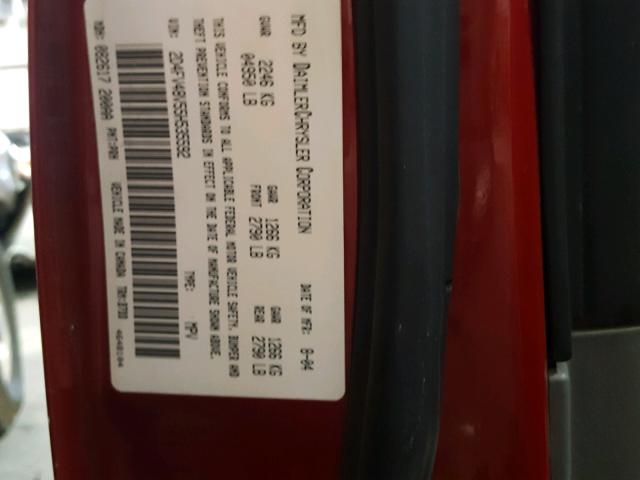 2D4FV48V55H535592 - 2005 DODGE MAGNUM SXT RED photo 10