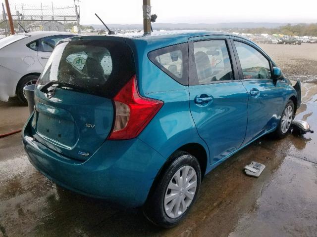 3N1CE2CP7EL412710 - 2014 NISSAN VERSA NOTE BLUE photo 4