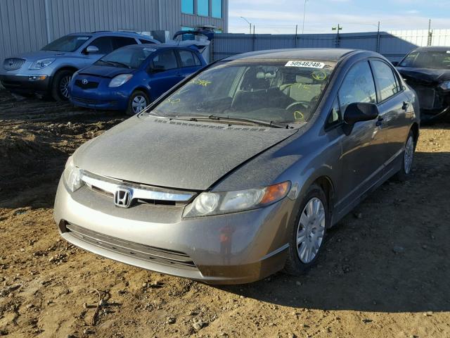 2HGFA16287H002026 - 2007 HONDA CIVIC DX GRAY photo 2