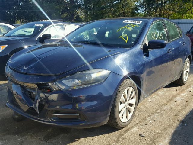 1C3CDFBB6ED725125 - 2014 DODGE DART SXT BLUE photo 2