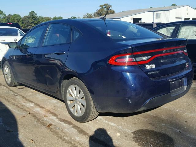 1C3CDFBB6ED725125 - 2014 DODGE DART SXT BLUE photo 3