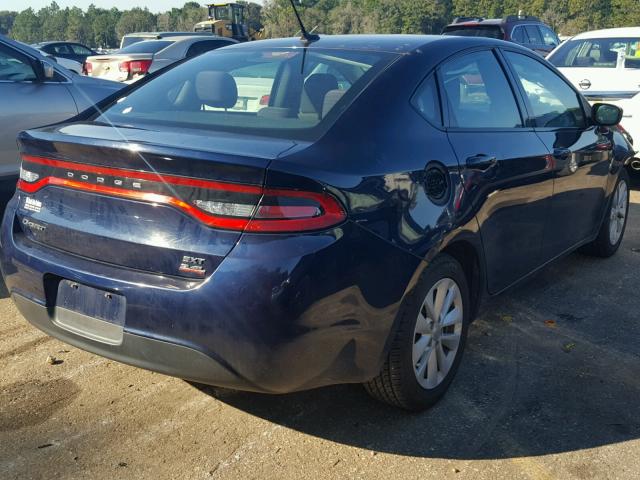 1C3CDFBB6ED725125 - 2014 DODGE DART SXT BLUE photo 4