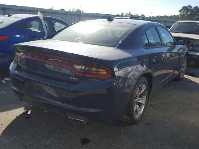 2C3CDXHG4GH310528 - 2016 DODGE CHARGER SX BLUE photo 4