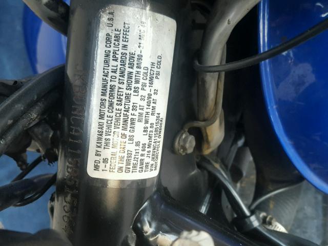 JKBVNCA115B515364 - 2005 KAWASAKI VN800 BLUE photo 10