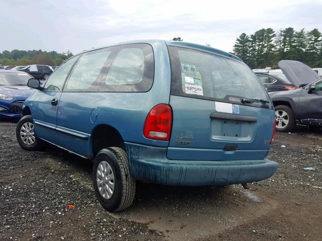 2P4FP25B5TR773306 - 1996 PLYMOUTH VOYAGER GREEN photo 3