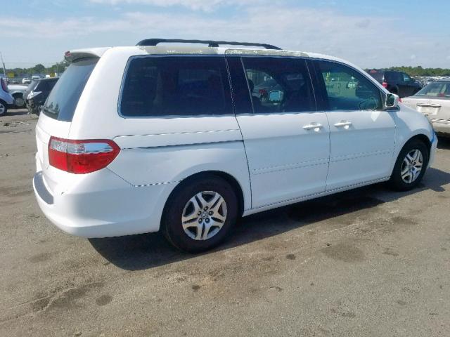 5FNRL38435B109603 - 2005 HONDA ODYSSEY EX WHITE photo 4