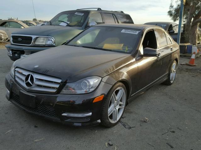 WDDGF4HBXDR251707 - 2013 MERCEDES-BENZ C 250 BLACK photo 2