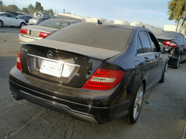 WDDGF4HBXDR251707 - 2013 MERCEDES-BENZ C 250 BLACK photo 4