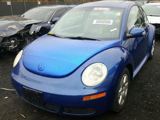 3VWRW31C77M502900 - 2007 VOLKSWAGEN NEW BEETLE BLUE photo 2