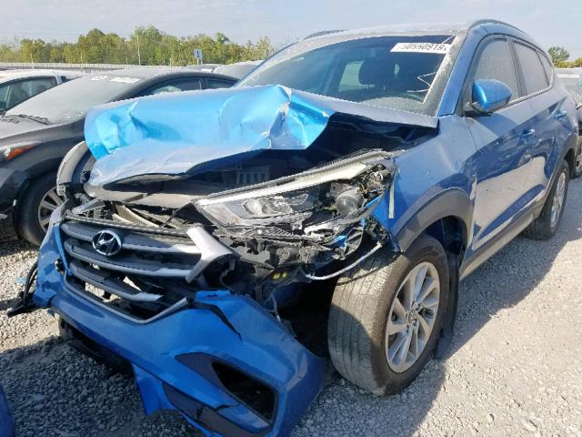 KM8J33A41HU256758 - 2017 HYUNDAI TUCSON LIM BLUE photo 2