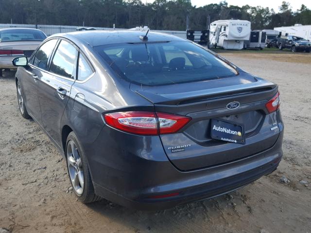 3FA6P0HD5GR275618 - 2016 FORD FUSION SE GRAY photo 3