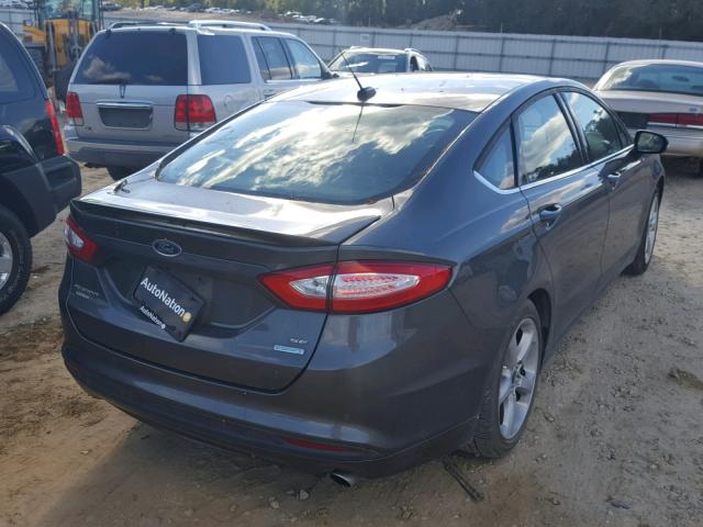 3FA6P0HD5GR275618 - 2016 FORD FUSION SE GRAY photo 4