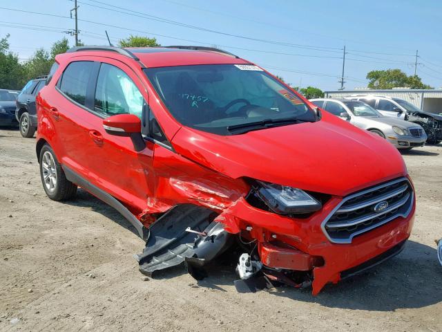 MAJ3S2GE8KC291827 - 2019 FORD ECOSPORT S RED photo 1