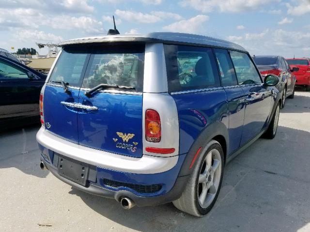 WMWMM33509TP73509 - 2009 MINI COOPER S C BLUE photo 4