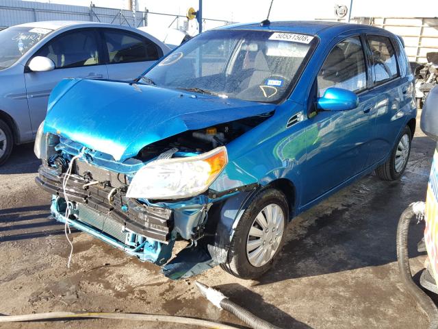 KL1TD66E29B646060 - 2009 CHEVROLET AVEO LS TURQUOISE photo 2