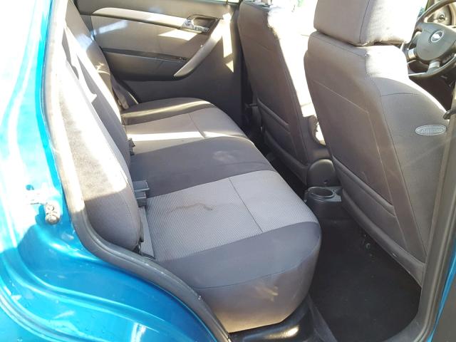 KL1TD66E29B646060 - 2009 CHEVROLET AVEO LS TURQUOISE photo 6