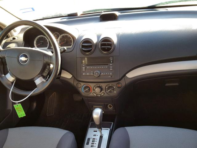 KL1TD66E29B646060 - 2009 CHEVROLET AVEO LS TURQUOISE photo 9
