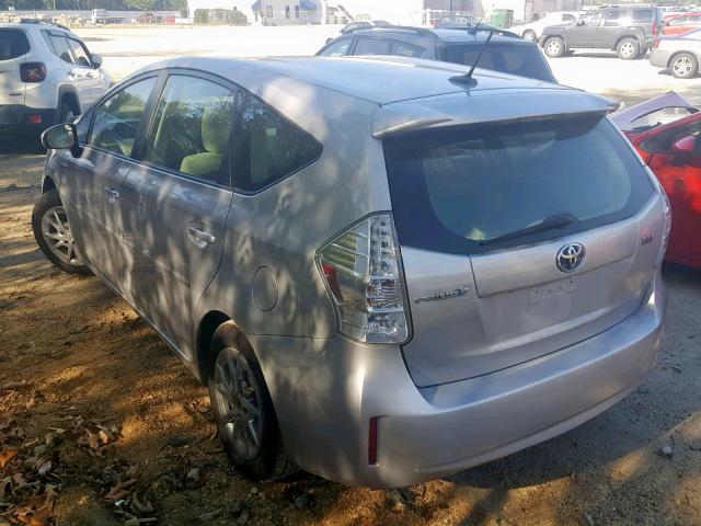 JTDZN3EUXD3194997 - 2013 TOYOTA PRIUS V SILVER photo 3