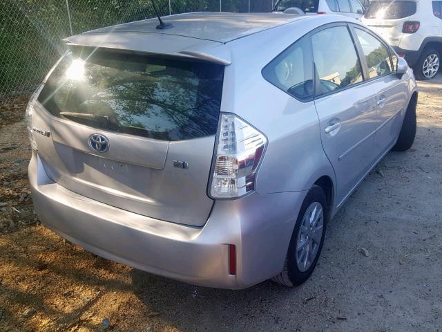 JTDZN3EUXD3194997 - 2013 TOYOTA PRIUS V SILVER photo 4