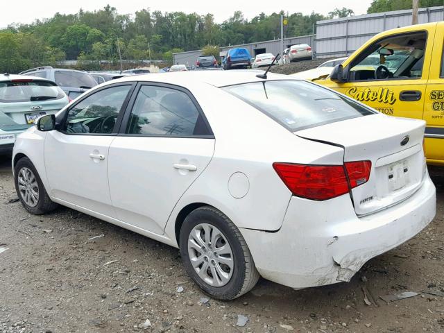 KNAFU4A25C5625830 - 2012 KIA FORTE EX WHITE photo 3