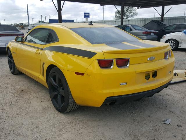 2G1FA1E30C9134381 - 2012 CHEVROLET CAMARO LS YELLOW photo 3