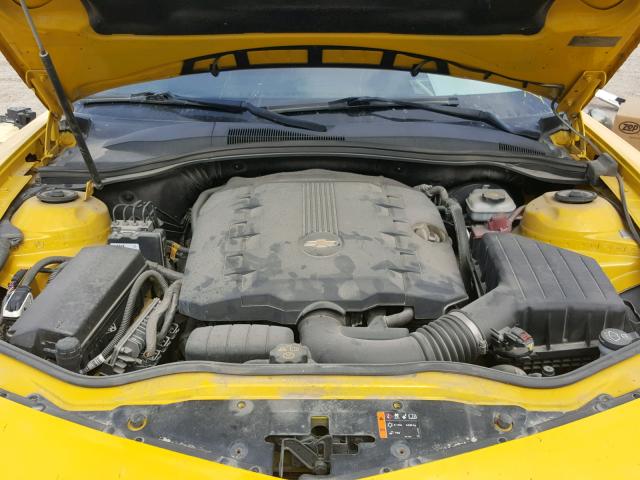 2G1FA1E30C9134381 - 2012 CHEVROLET CAMARO LS YELLOW photo 7