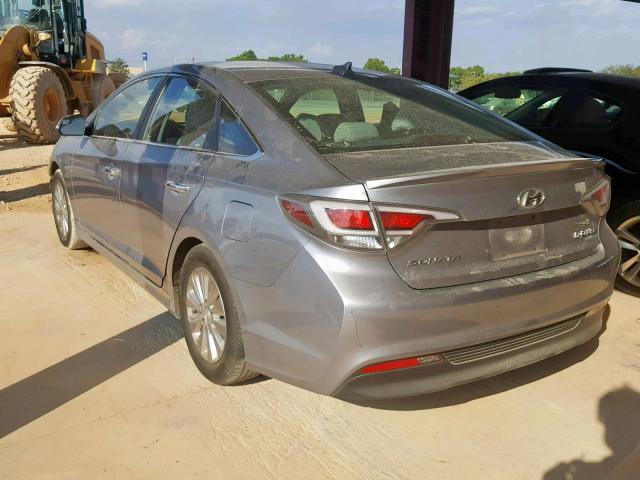 KMHE24L13GA028113 - 2016 HYUNDAI SONATA HYB SILVER photo 3