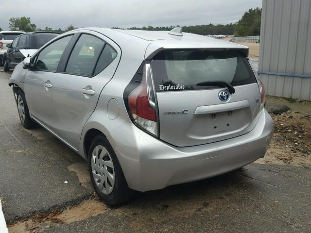 JTDKDTB32F1576634 - 2015 TOYOTA PRIUS C SILVER photo 3