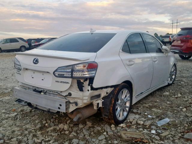 JTHBB1BA6A2023978 - 2010 LEXUS HS 250H WHITE photo 4