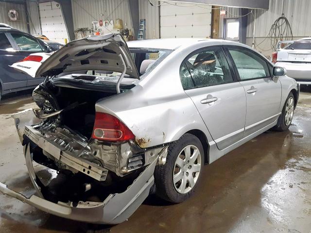 1HGFA16596L005724 - 2006 HONDA CIVIC LX SILVER photo 4