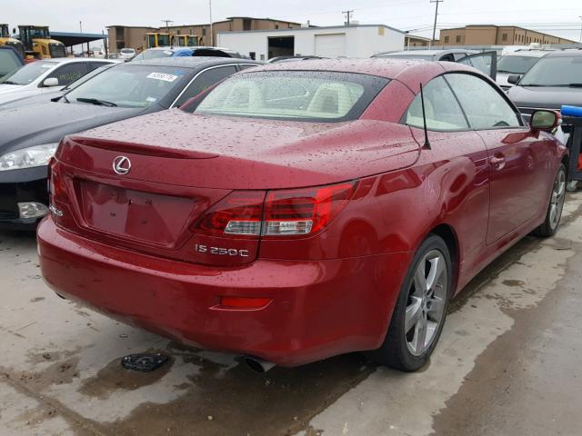 JTHFF2C26A2509483 - 2010 LEXUS IS 250 RED photo 4