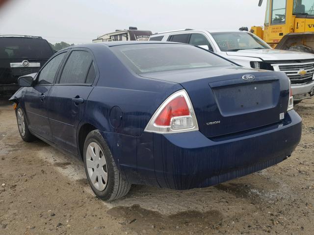 3FAHP06Z17R103917 - 2007 FORD FUSION S BLUE photo 3