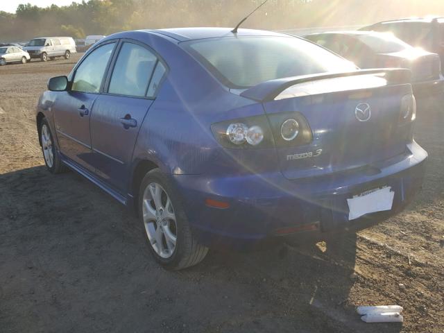 JM1BK323X71686967 - 2007 MAZDA 3 S BLUE photo 3