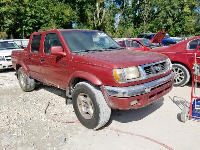 1N6ED27T5YC343349 - 2000 NISSAN FRONTIER C RED photo 1