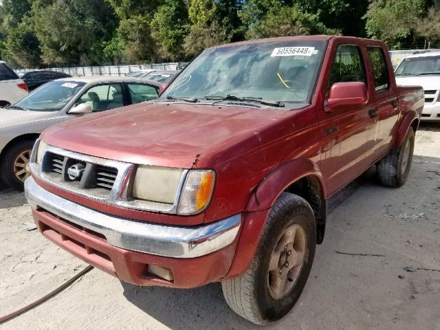 1N6ED27T5YC343349 - 2000 NISSAN FRONTIER C RED photo 2