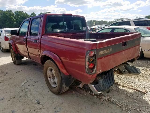 1N6ED27T5YC343349 - 2000 NISSAN FRONTIER C RED photo 3