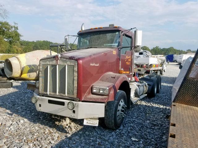 1XKDDP9X7FJ465445 - 2015 KENWORTH CONSTRUCTI MAROON photo 2