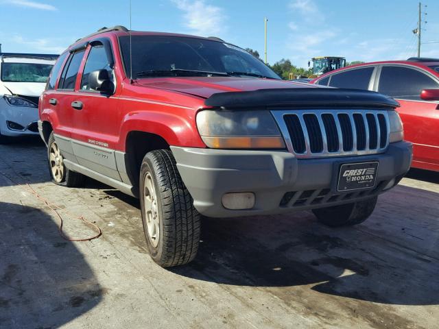 1J4GX48N31C734336 - 2001 JEEP GRAND CHER BURGUNDY photo 1